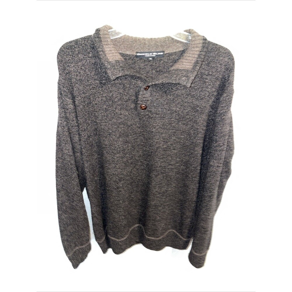 Daniele Blasi Italy Men’s Pullover Sweater Size XL Brown Wool Blend Going Out